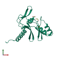 PDB entry 5v2n coloured by chain, front view.