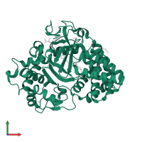 Histone-lysine N-methyltransferase SMYD3 in PDB entry 5v37, assembly 1, front view.