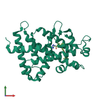 PDB entry 5v39 coloured by chain, front view.