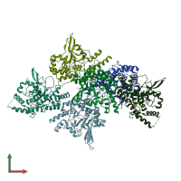 PDB entry 5v3b coloured by chain, front view.