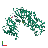 PDB entry 5v4w coloured by chain, front view.
