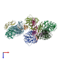 PDB entry 5v5v coloured by chain, top view.