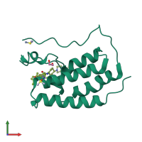 PDB entry 5v67 coloured by chain, front view.