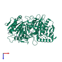 PDB entry 5v95 coloured by chain, top view.