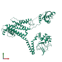 PDB entry 5va2 coloured by chain, front view.