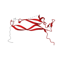 The deposited structure of PDB entry 5vb9 contains 2 copies of CATH domain 2.10.90.10 (Cystine Knot Cytokines, subunit B) in Interleukin-17A. Showing 1 copy in chain A.