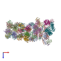 PDB entry 5vfq coloured by chain, top view.