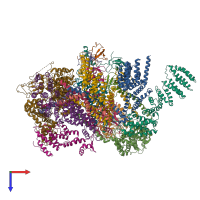 PDB entry 5vgz coloured by chain, top view.