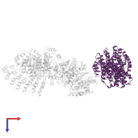 26S proteasome non-ATPase regulatory subunit 2 in PDB entry 5vhp, assembly 1, top view.