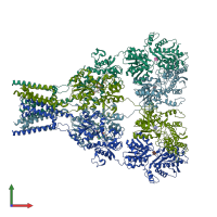 PDB entry 5vhw coloured by chain, front view.