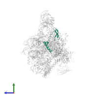 RNA polymerase-binding protein RbpA in PDB entry 5vi8, assembly 1, side view.