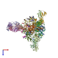 PDB entry 5viy coloured by chain, top view.