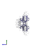 Ubiquitin in PDB entry 5vnz, assembly 1, side view.