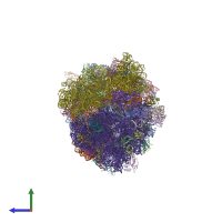 PDB entry 5vpo coloured by chain, side view.