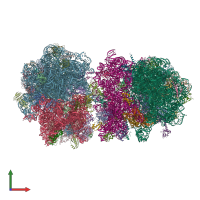PDB entry 5vpp coloured by chain, front view.