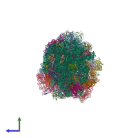 PDB entry 5vpp coloured by chain, side view.