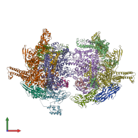 PDB entry 5vsw coloured by chain, front view.