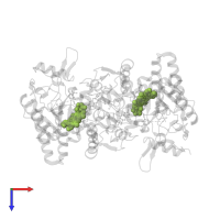 PROTOPORPHYRIN IX CONTAINING FE in PDB entry 5vuj, assembly 1, top view.