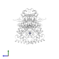 ZINC ION in PDB entry 5vun, assembly 1, side view.