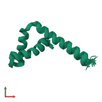 PDB entry 5vwe coloured by chain, ensemble of 20 models, front view.