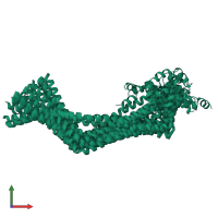 PDB entry 5vwl coloured by chain, ensemble of 20 models, front view.