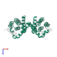 Bcl-2-like protein 1 in PDB entry 5vx3, assembly 1, top view.