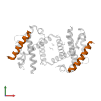 Bcl-2-like protein 11 in PDB entry 5vx3, assembly 1, front view.