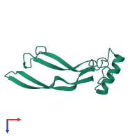 PDB entry 5vz3 coloured by chain, top view.