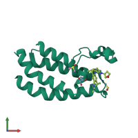 PDB entry 5w0i coloured by chain, front view.