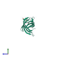 PDB entry 5w17 coloured by chain, side view.