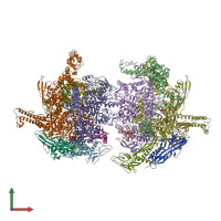 PDB entry 5w1s coloured by chain, front view.