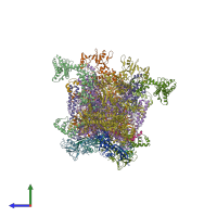 PDB entry 5w1s coloured by chain, side view.