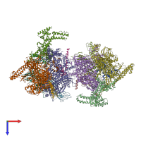 PDB entry 5w1s coloured by chain, top view.