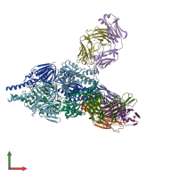 PDB entry 5w23 coloured by chain, front view.