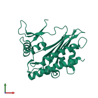 PDB entry 5w2g coloured by chain, front view.