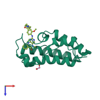 PDB entry 5w55 coloured by chain, top view.