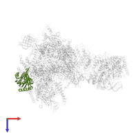 DNA-directed RNA polymerases I, II, and III subunit RPABC1 in PDB entry 5w5y, assembly 1, top view.