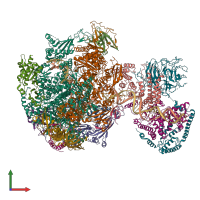 PDB entry 5w64 coloured by chain, front view.