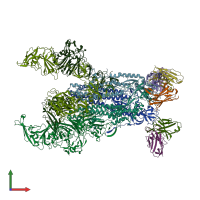 PDB entry 5w9k coloured by chain, front view.