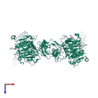 Epidermal growth factor receptor in PDB entry 5wb7, assembly 2, top view.