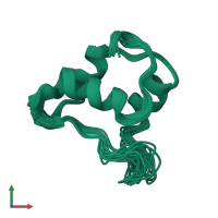 PDB entry 5wbt coloured by chain, ensemble of 19 models, front view.