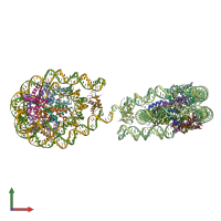 PDB entry 5wcu coloured by chain, front view.