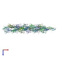 PDB entry 5wda coloured by chain, top view.