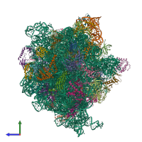 PDB entry 5we6 coloured by chain, side view.