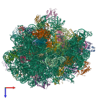 PDB entry 5we6 coloured by chain, top view.
