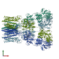 PDB entry 5weo coloured by chain, front view.