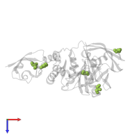 GLYCEROL in PDB entry 5wfi, assembly 1, top view.