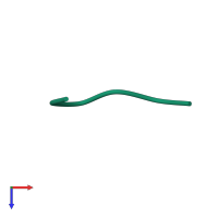 PDB entry 5whp coloured by chain, top view.