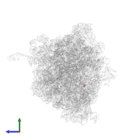 IRON/SULFUR CLUSTER in PDB entry 5wit, assembly 2, side view.