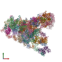 PDB entry 5wlc coloured by chain, front view.